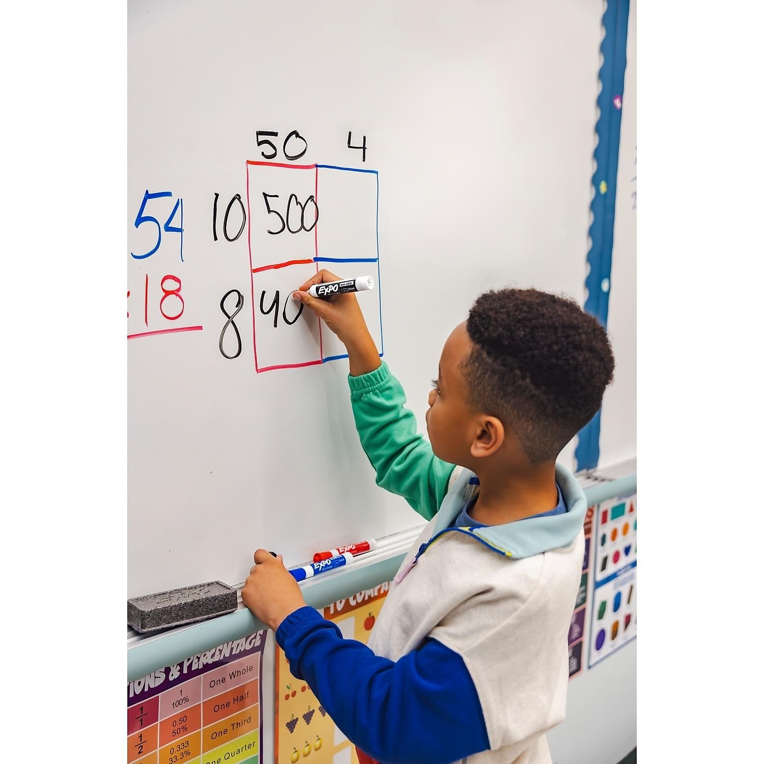 EXPO Dry Erase Markers 12 Count Assorted Colors Chisel Tip Low Odor