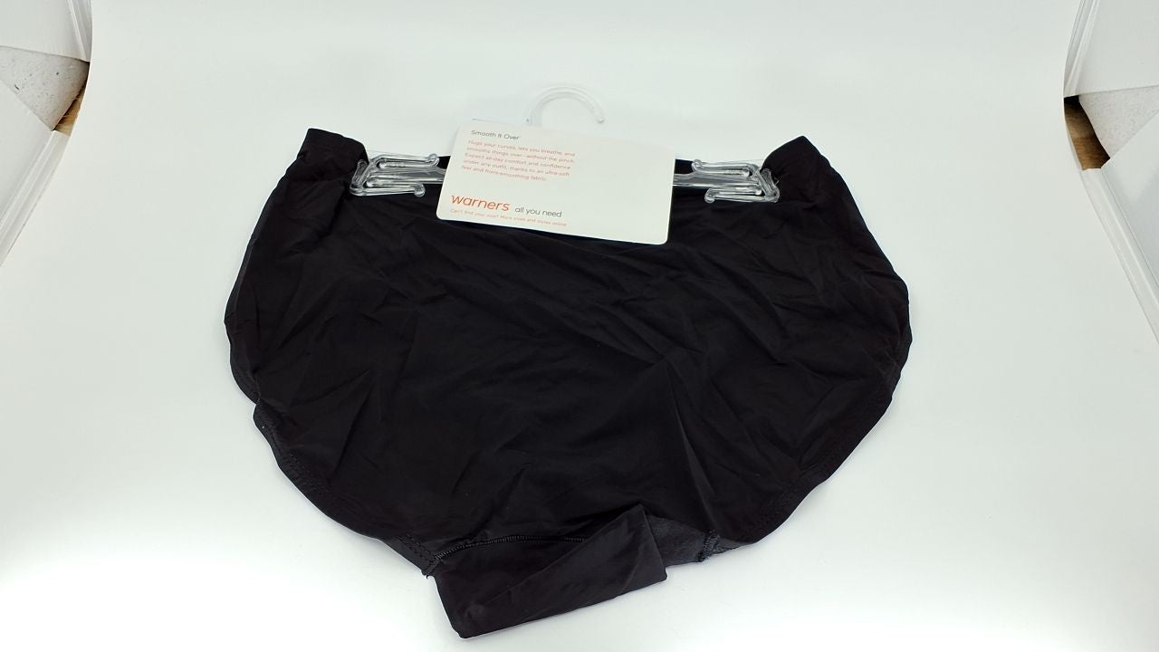 Warner's Smooth It Over Front-Smoothing High Waist Hi-Cut RT9021P Black