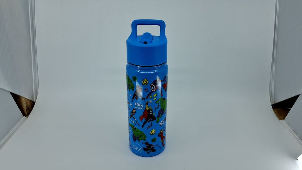 Marvel Avengers 18oz Kids Water Bottle w/ Straw Lid - Insulated Stainless Steel