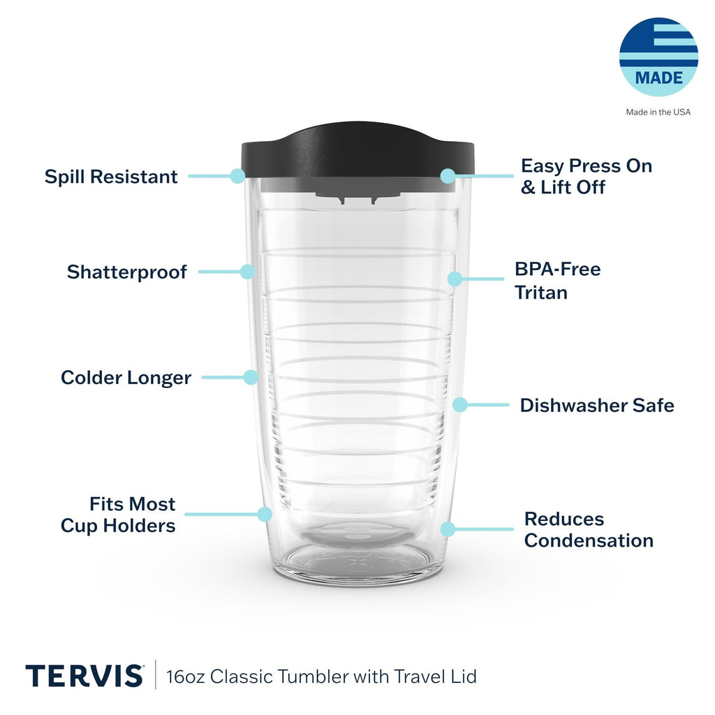 Classic 16oz Tervis Tumbler w/ Fish & Lures, Double-Wall Insulation