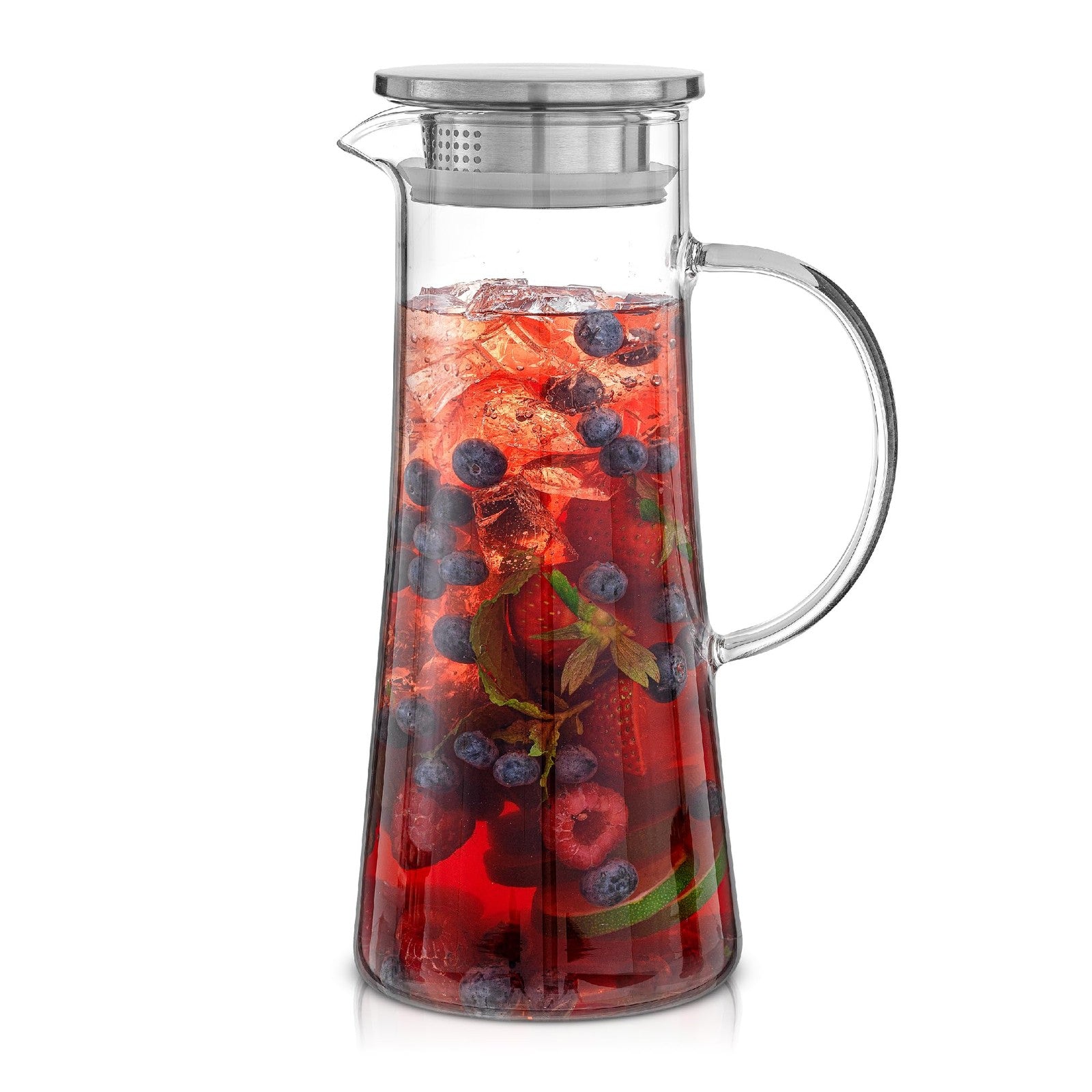 50oz Water Carafe w/ Lid - Borosilicate Glass Jug for Iced Tea & Juice
