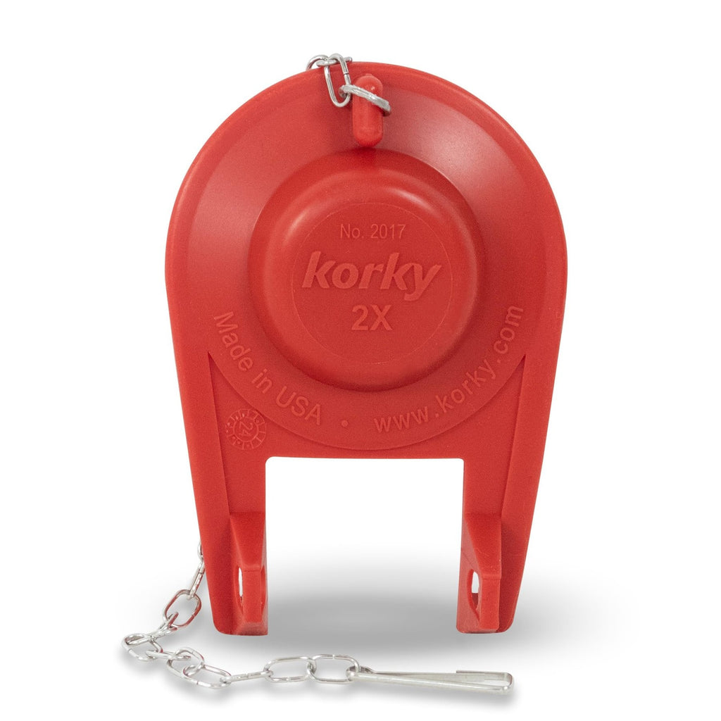 Korky 2017BP Adjustable 2-Inch Toilet Flapper, Long Lasting, Red