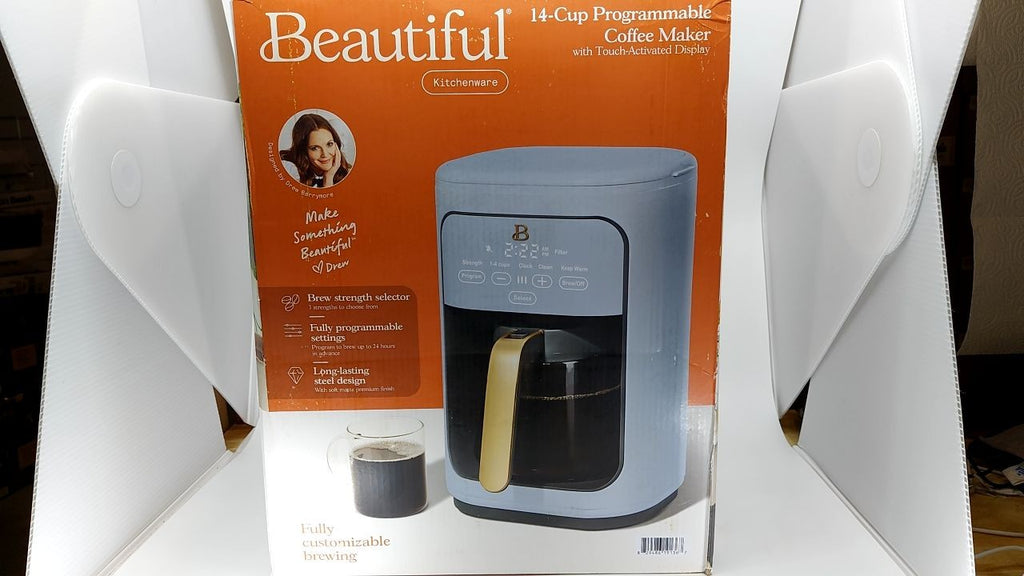 Cornflower Blue 14-Cup Programmable Coffee Maker w/ Touch Display