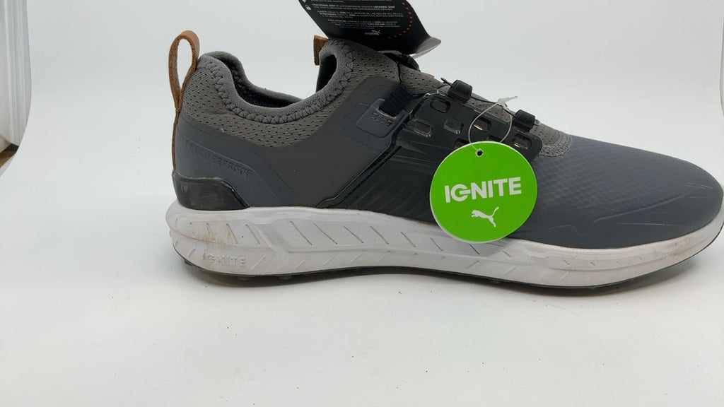PUMA Men's Ignite Articulate Disc Golf Shoe, Quiet Shade Team Gold Black, 10.5