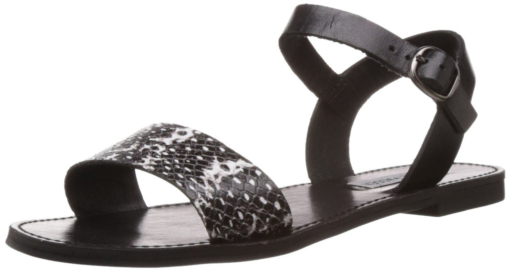 Steve Madden Women's Donddi Dress Sandal, Black/White, 9.5 M US