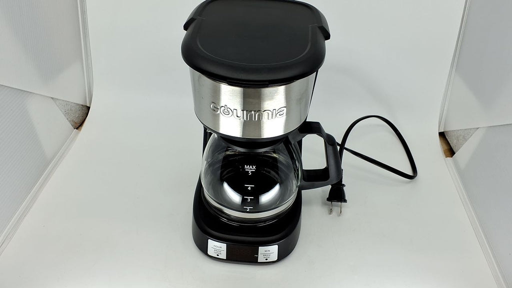 Gourmia Coffee Maker, 5 Cup, Adjustable Keep Warm, Black