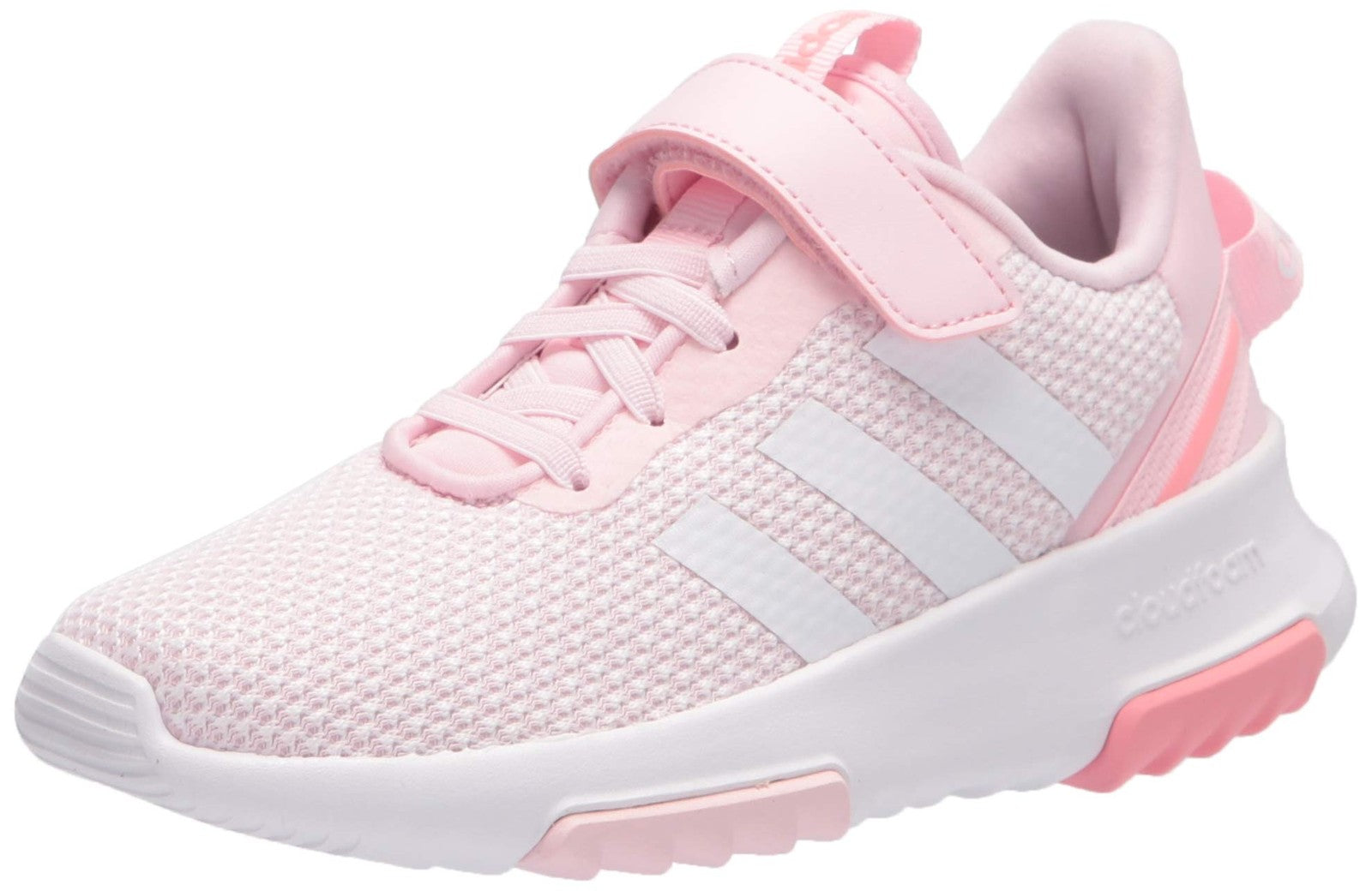 adidas Unisex Racer TR 2.0 Running Shoes, Clear Pink/White, 7 Big Kid