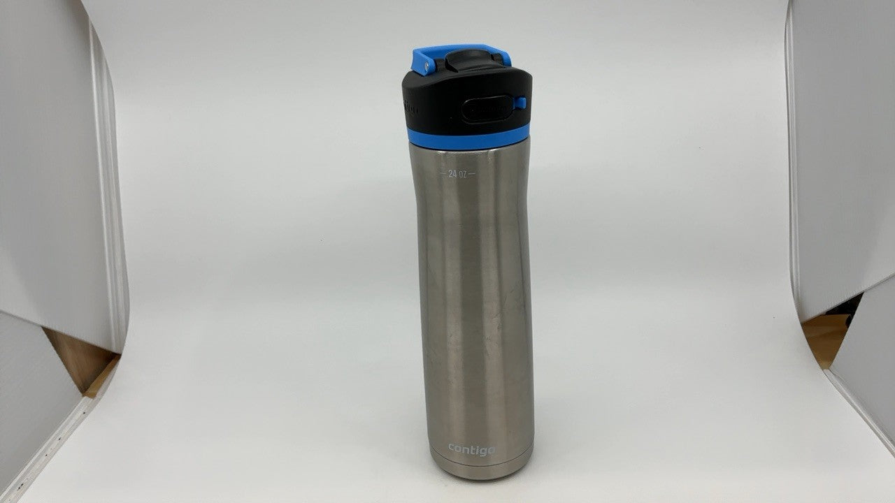 Contigo Ashland Water Bottle, 24 oz, Stainless Steel w/Blue Poppy
