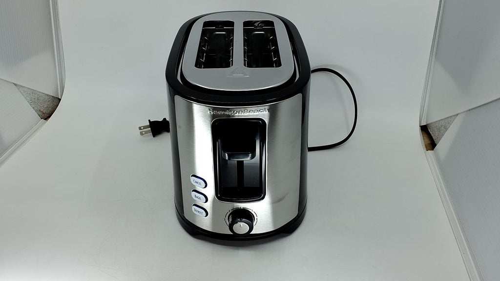 Hamilton Beach 2 Slice Toaster w/ Bagel Setting, Auto Shutoff, Black/Silver