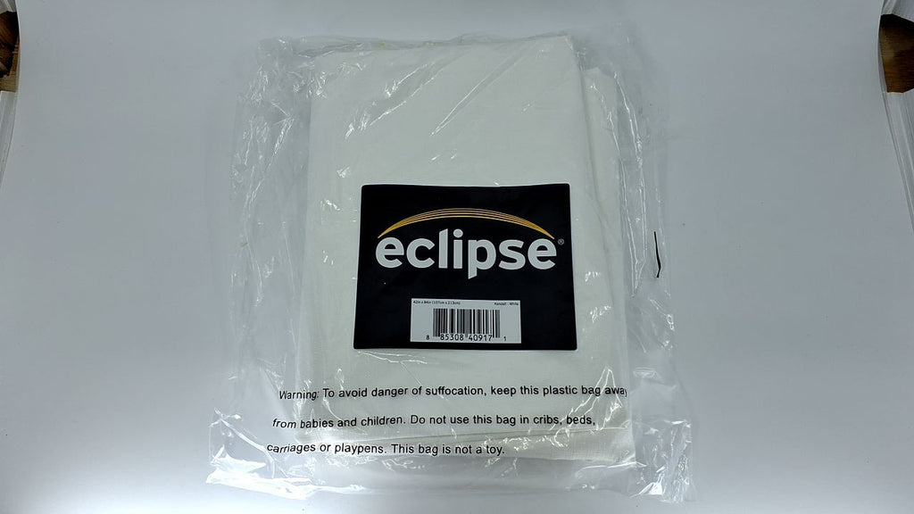 Eclipse Kendall Blackout Curtain 42x84in White Rod Pocket Panel