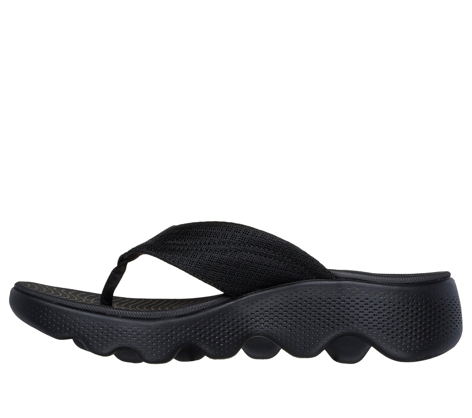 Skechers Women's On-The-Go Massage Fit Sandal - Dawn, Black/Black, 7.5
