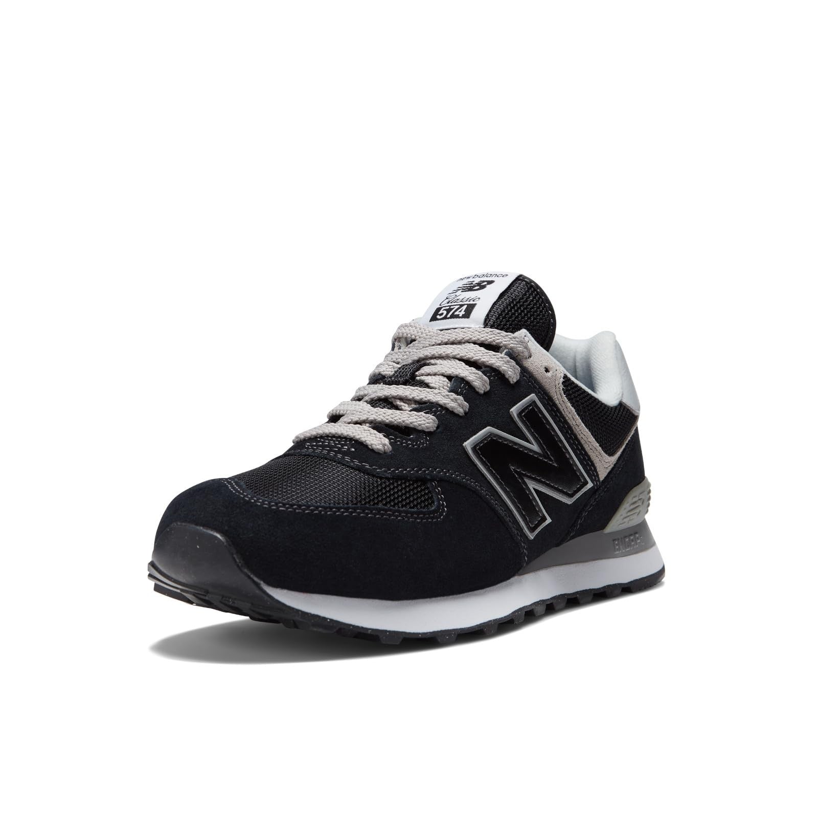 New Balance Men's 574 Core Sneaker, Black/White, 10.5M US