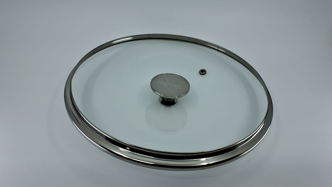 10-Inch Victoria Cast Iron Skillet Glass Lid, 9.5-Inch Internal