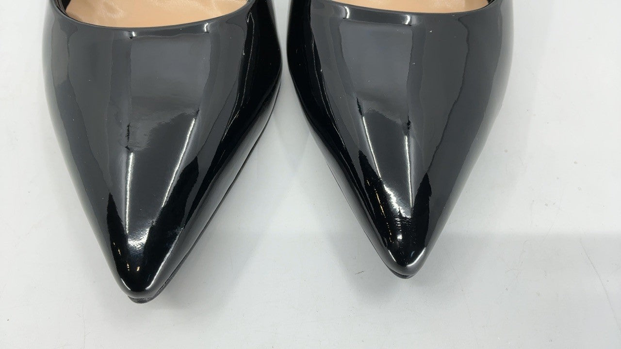 Black Patent Leather Stiletto Heels 4in Size 7 Slingback Pumps