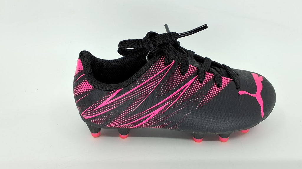 PUMA Attacanto Firm Soccer Cleats, Toddler 10, Black-Poison Pink