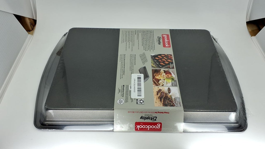Nonstick Carbon Steel Baking Pan 15x10.5 w/ Wire Rack, Dishwasher Safe