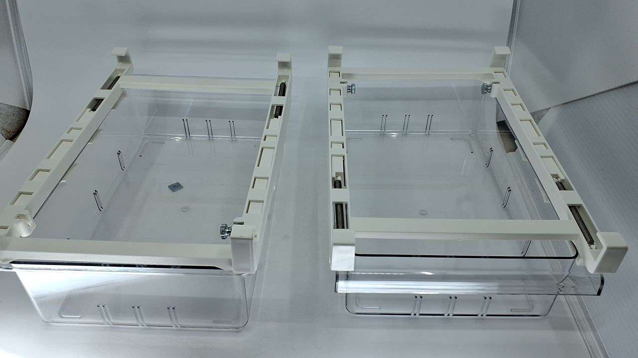 Refrigerator Drawer Organizer Set, 2 Pack, Food Storage, Fits 0.6 In Shelves