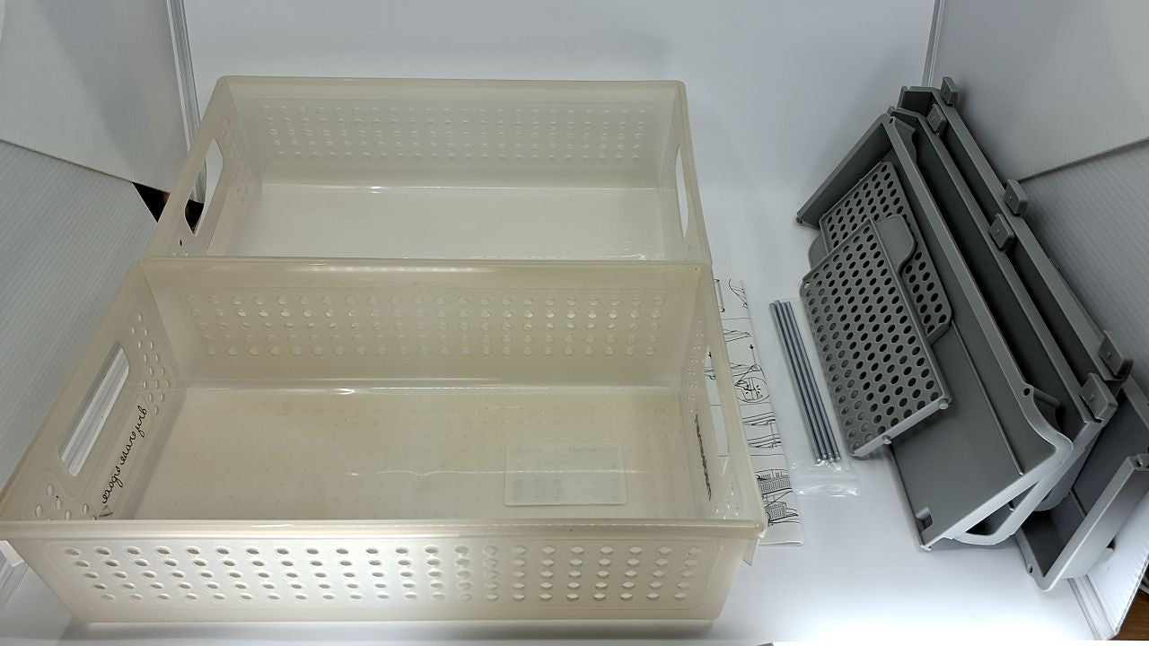 madesmart Antimicrobial 2 Tier Organizer, Pack of 1, Frost