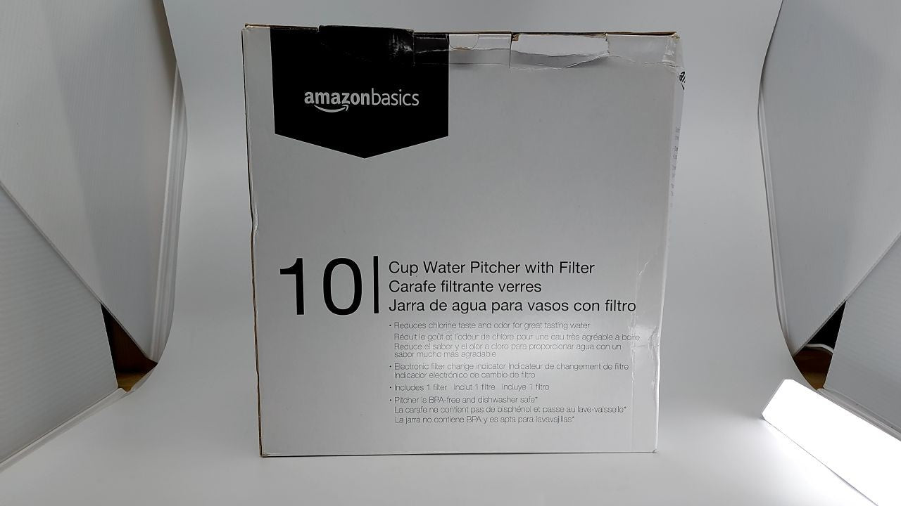 Plastic 10-Cup Pitcher w/ Filter, Compatible w/ Brita, Made in Europe