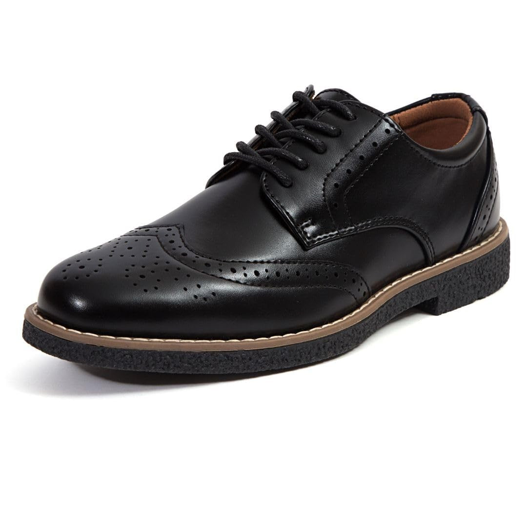 Deer Stags Boy's Joel Oxford, Black/Black, 4.5 Big Kid