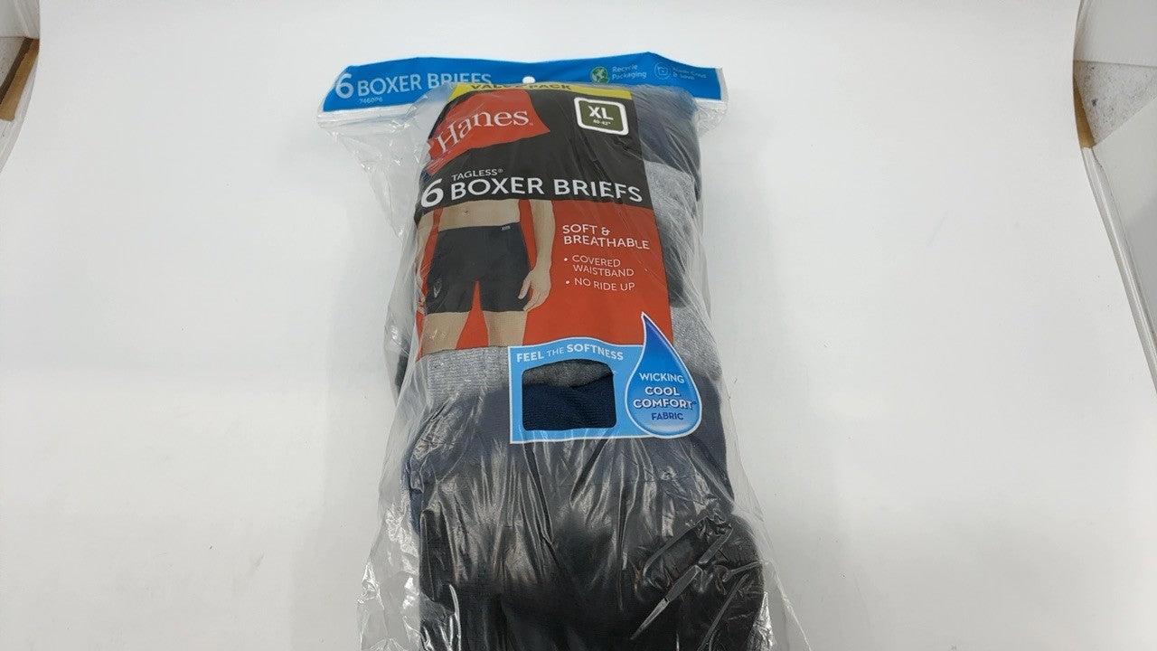 Hanes Men's 6 Pack Boxer Briefs, X-Large, Cool Comfort, Assorted Colors