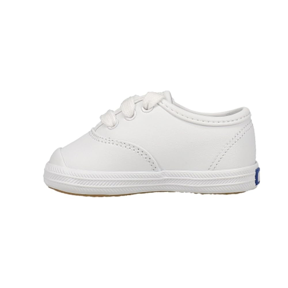 Keds Kid's Champion Lace Toe Cap Sneaker, White, 1 Medium Little Kid