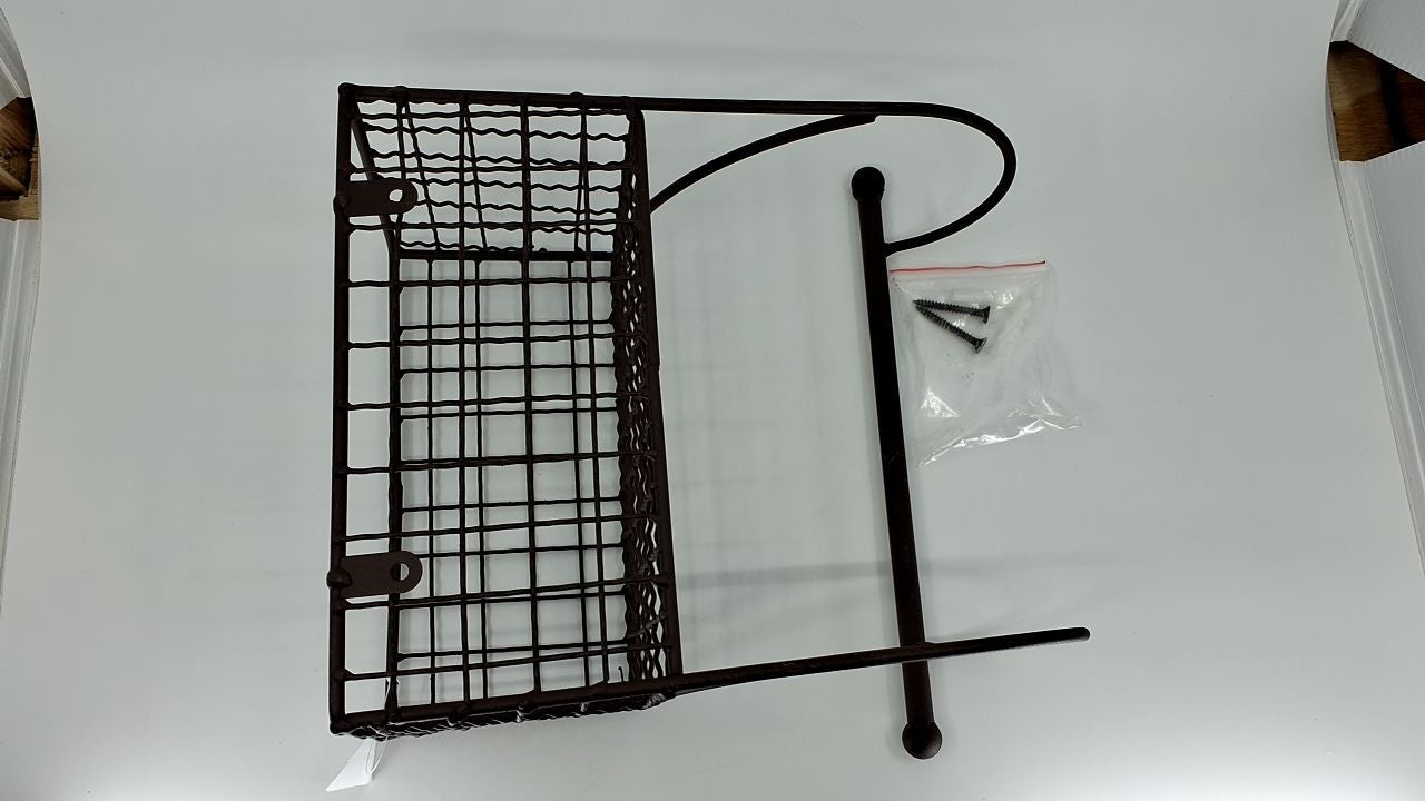 DII Rustic Farmhouse Bathroom Décor, Metal Storage, Small Towel Bar, Rustic