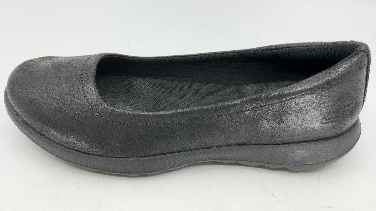 Skechers Womens Casual Ballet Flat, Black/Black, 8 US