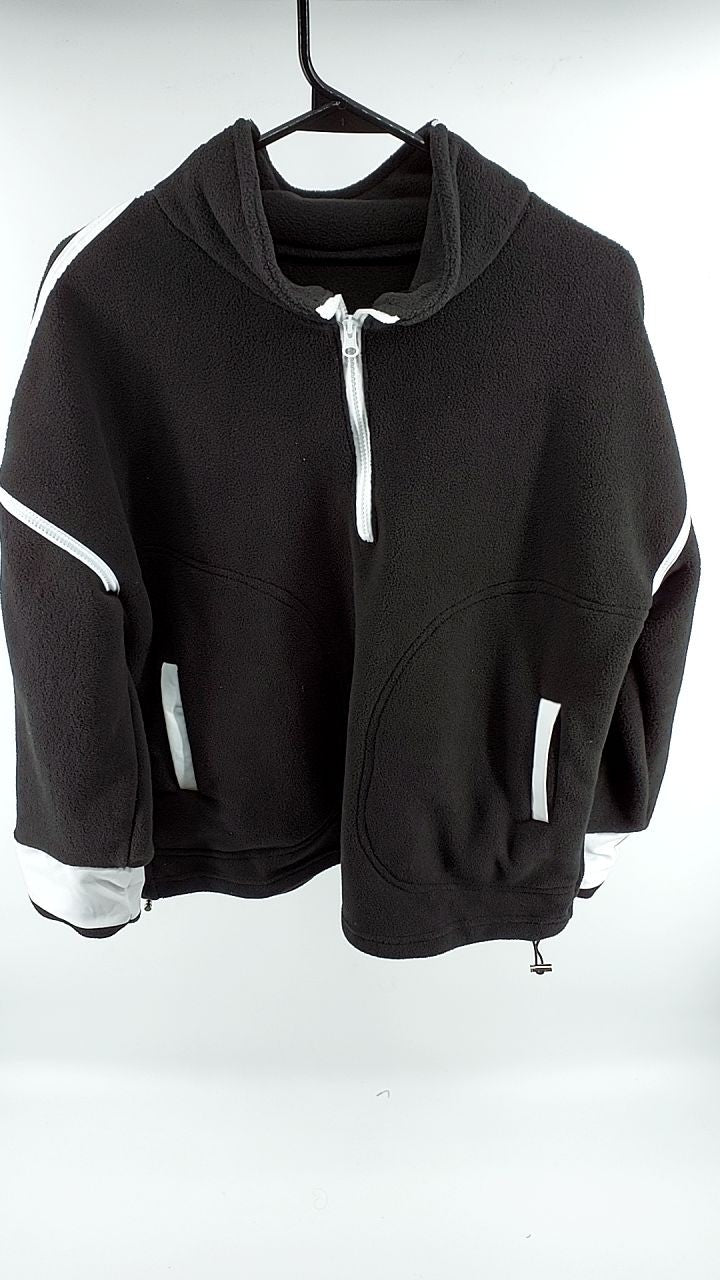 Half Zip Dropped Shoulder Sweatshirt