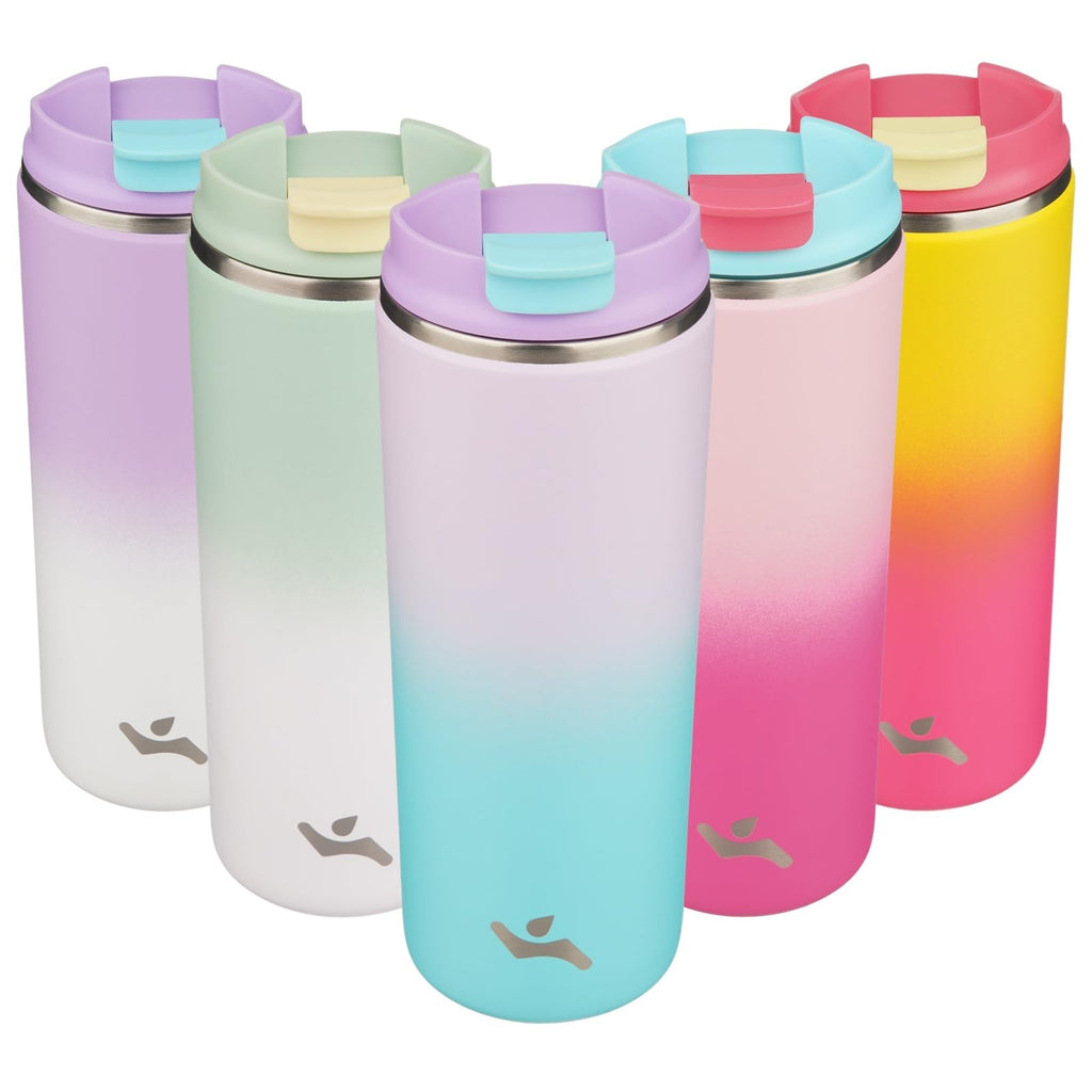 16 Oz Insulated Coffee Mug, Double Wall Stainless Steel, Lavender Green