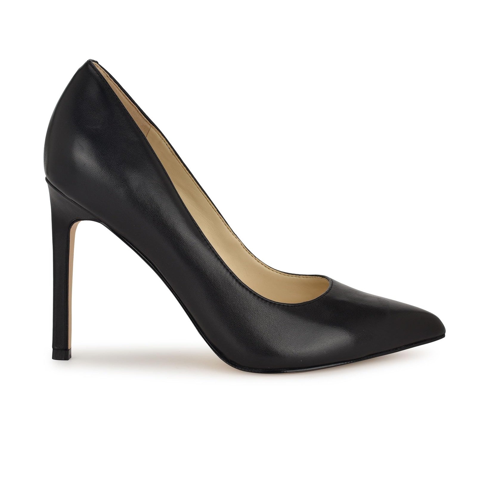 Nine West Women's Tatiana Pump, Black Leather, 6.5