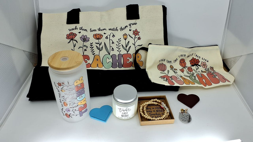 Teacher Retirement Gift Set, Tote Bag & Accessories for Women