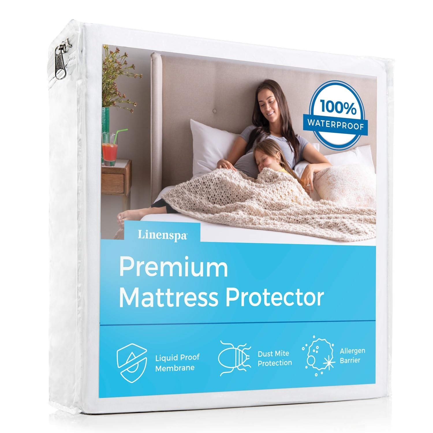 White King Mattress Protector - Fitted Style, Waterproof & Breathable