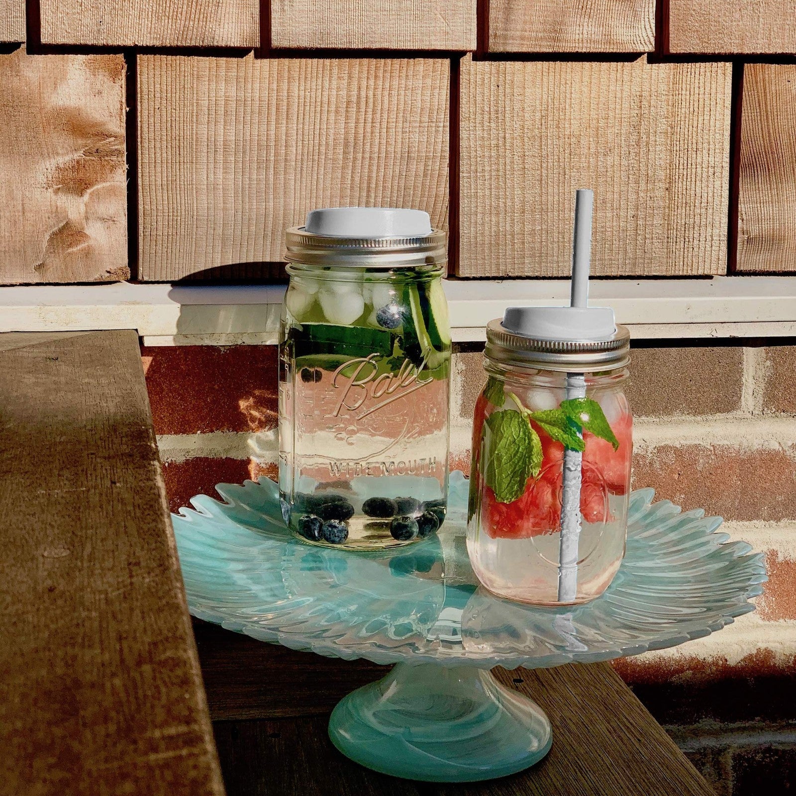 Jarware Translucent 82673 Wide Mouth Drink Lid, Set of 4