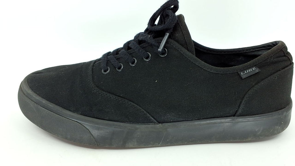 Men's Lugz Lear Classic Sneakers Black 10.5 W Lace-Up Canvas Shoes