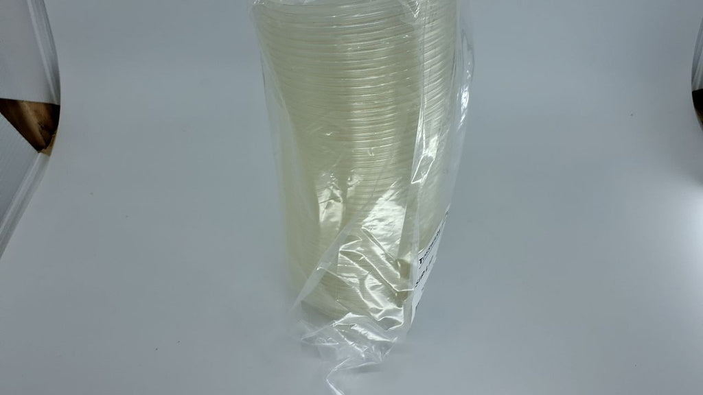 50-Pack Clear Flat Sip Lids - 96mm Plant Based for TOSSWARE Cups