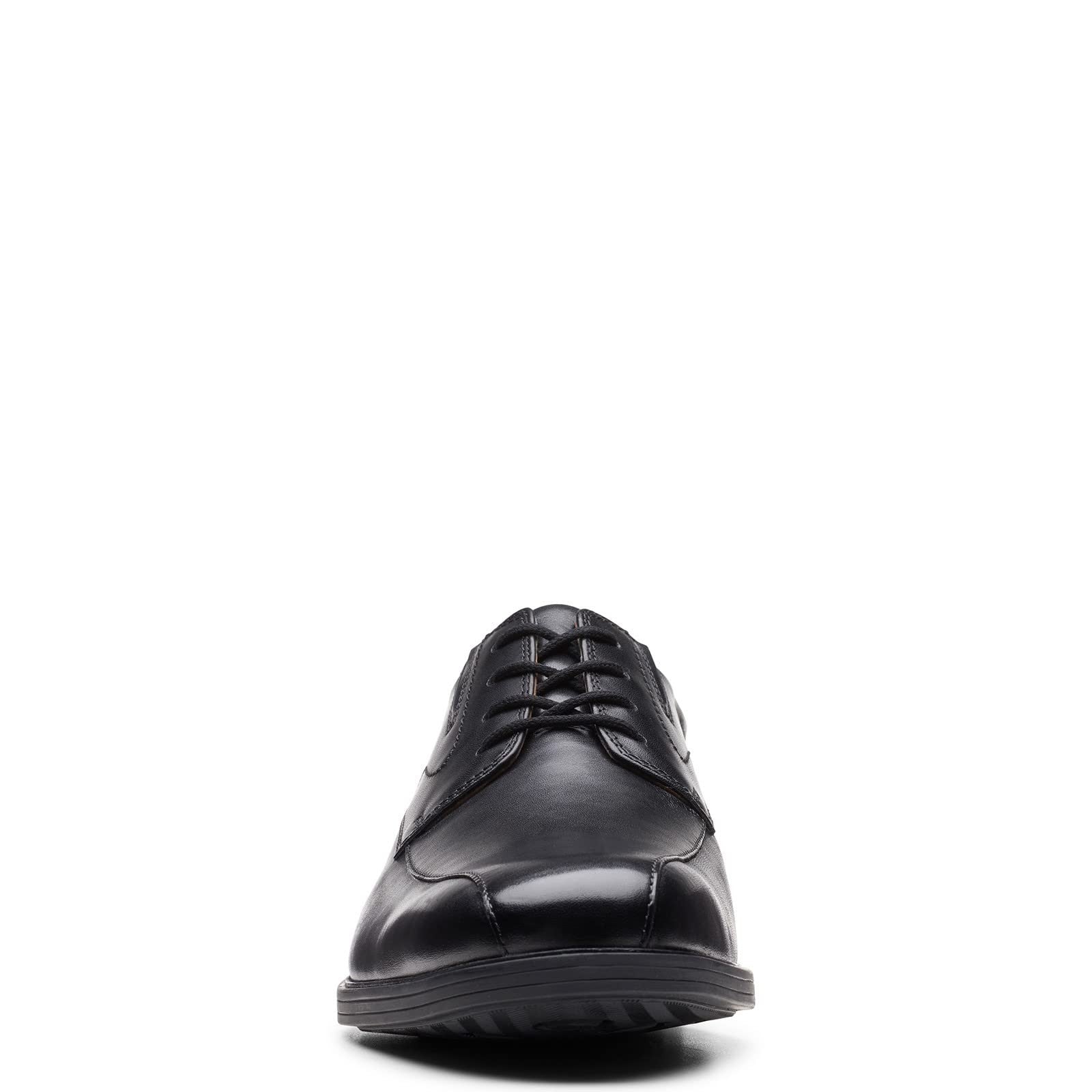 Clarks mens Whiddon Pace Oxford, Black Leather, 10 US