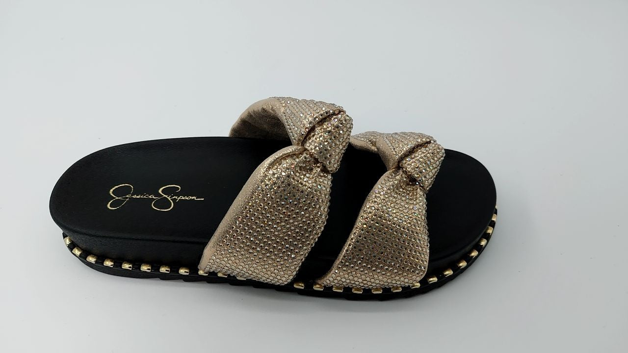 Jessica Simpson Women's Caralyna Slide Sandal, Champagne, 6