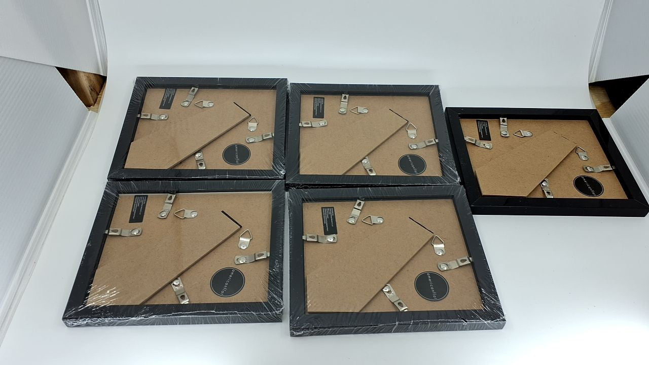 5x6 Black Picture Frame Set - Display 2x3 or 5x6 Photos - Galleria Collection