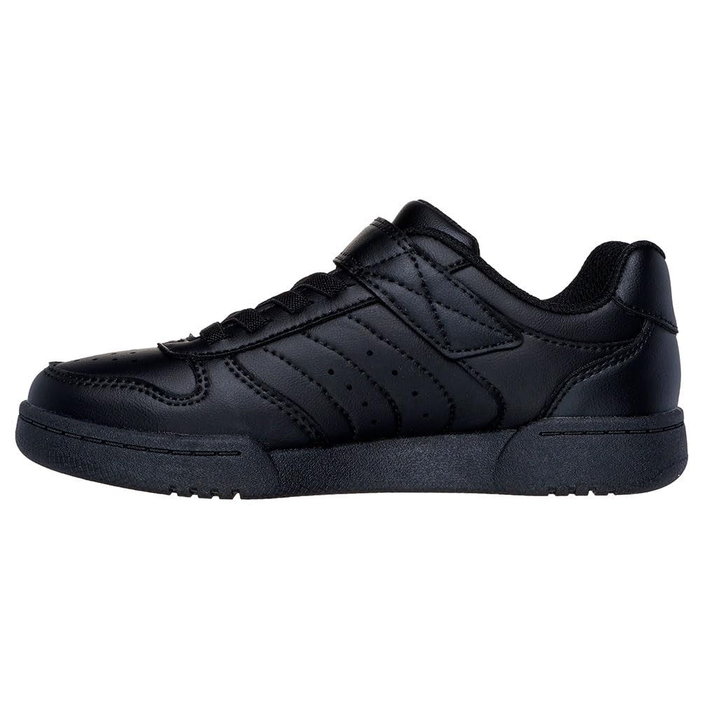 Skechers Kids Boy's Quick Street Sneaker, Black/Black, 10.5 Little Kid