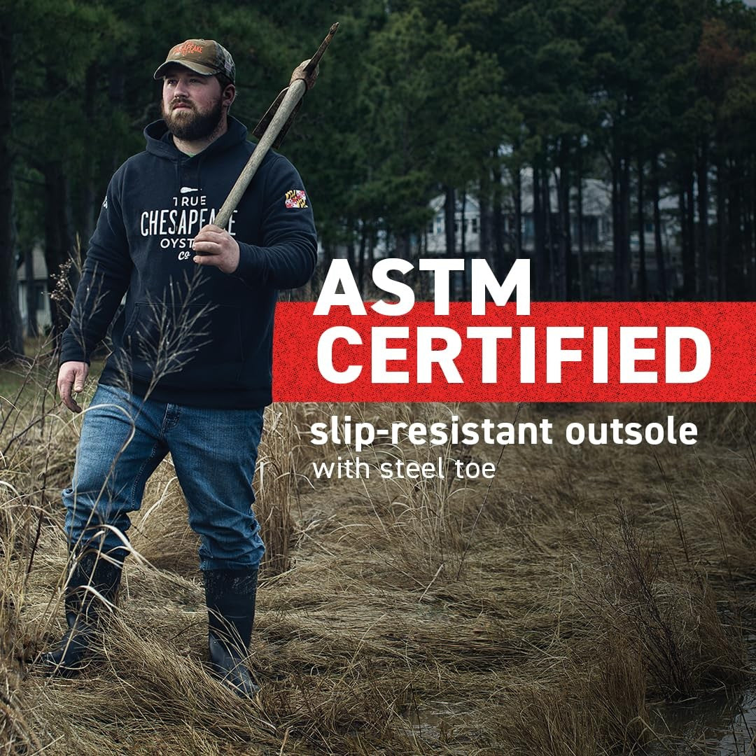 DUNLOP Protective Footwear, Chesapeake Steel Toe, 100% Waterproof, PVC, 8 US