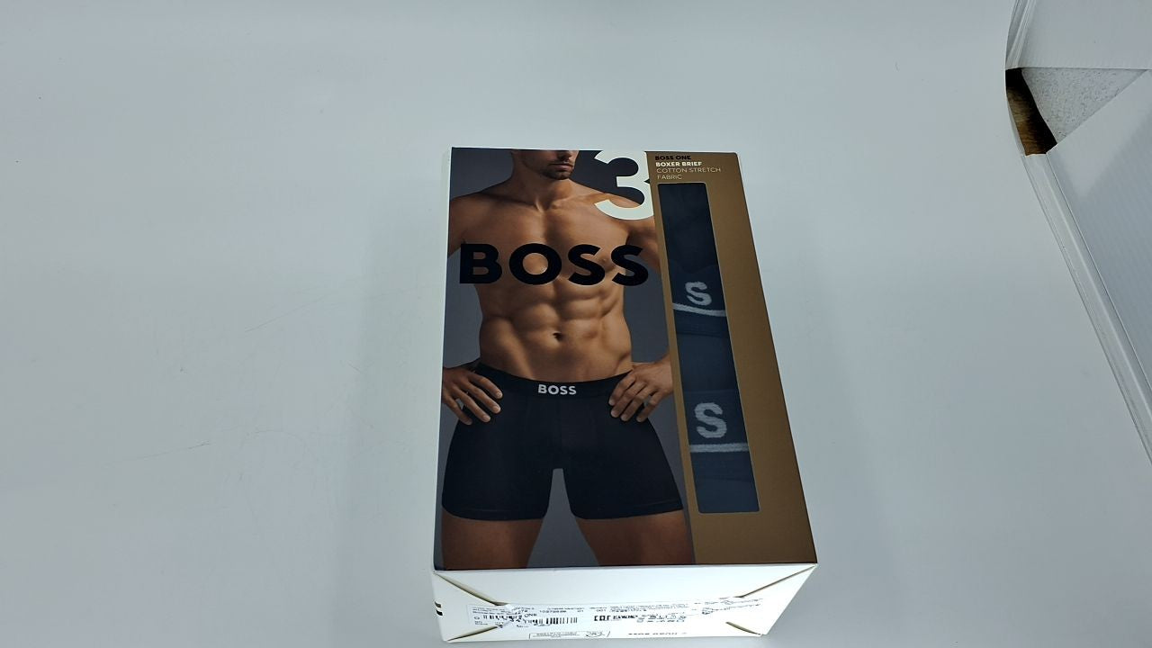 BOSS, 3-Pack Logo Icon Boxer Brief, black carbon, XXL