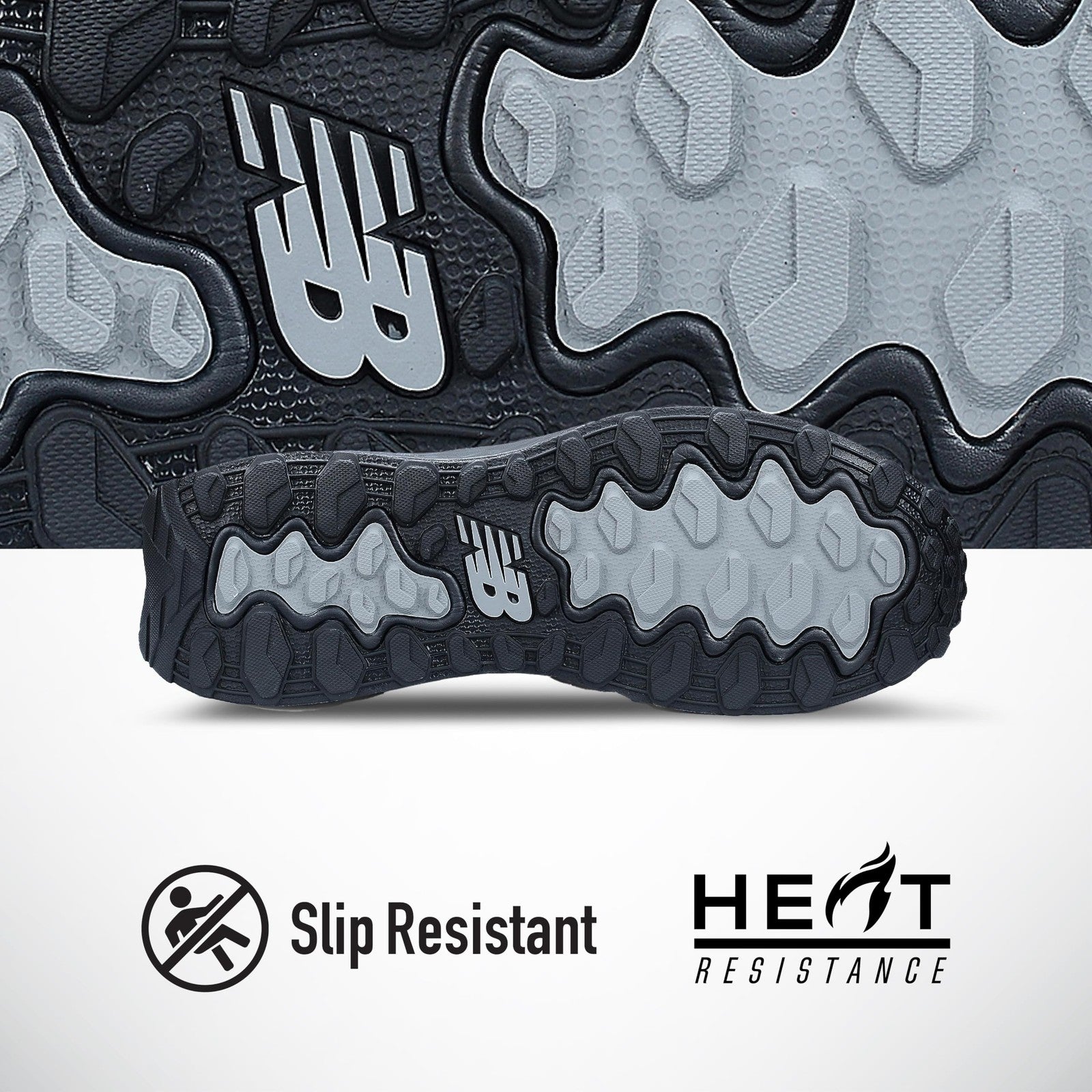 Fresh Foam Cremorne Safety Shoes Men 9 Black/Grey Non-Slip Electrical Hazard