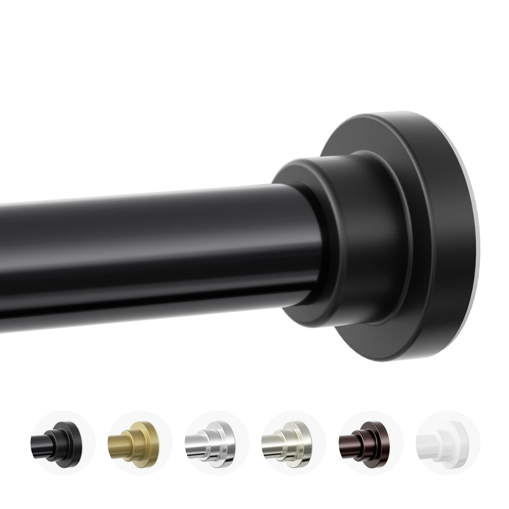 Heavy Duty Tension Shower Curtain Rod 28-102 In, Black, No Drilling