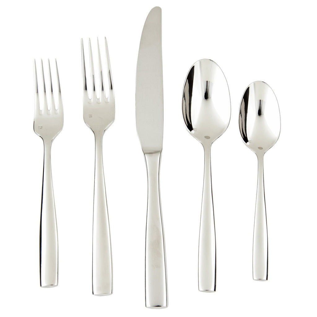 5-Piece Lucca Flatware Set by Fortessa, 18/10 Stainless Steel, Service for 1