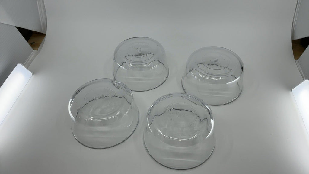 Set of 4 2 Cup Glass Containers w/ Mint Lids for Food Storage