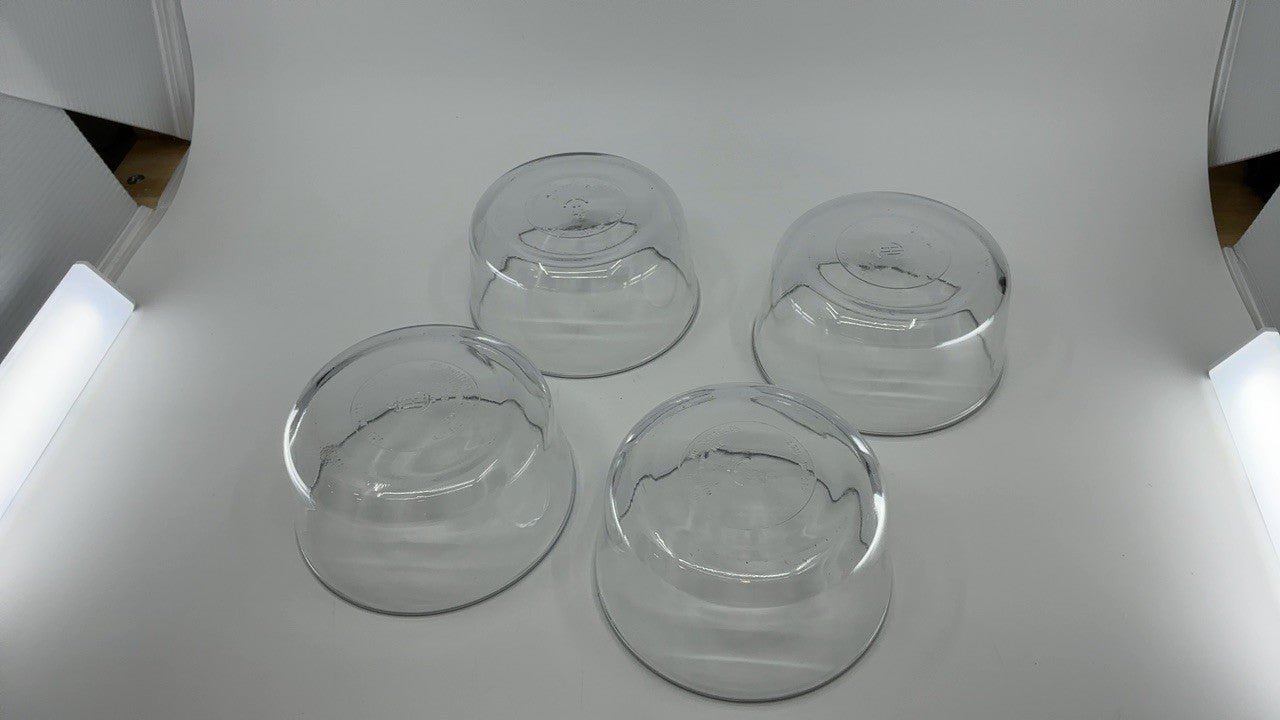 Set of 4 2 Cup Glass Containers w/ Mint Lids for Food Storage