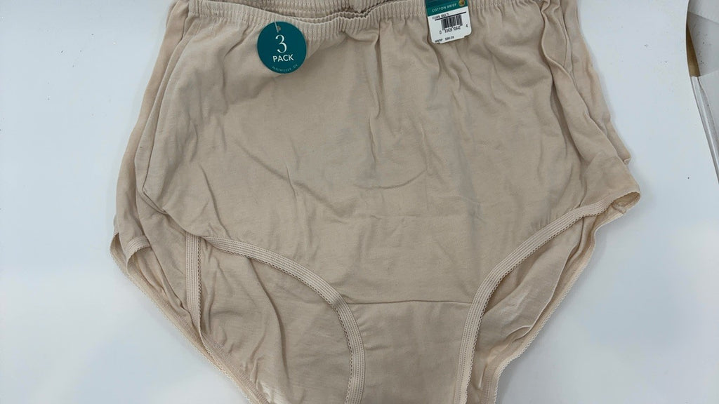 Vanity Fair Women's Briefs 3 Pack High Waisted Cotton Fawn 6
