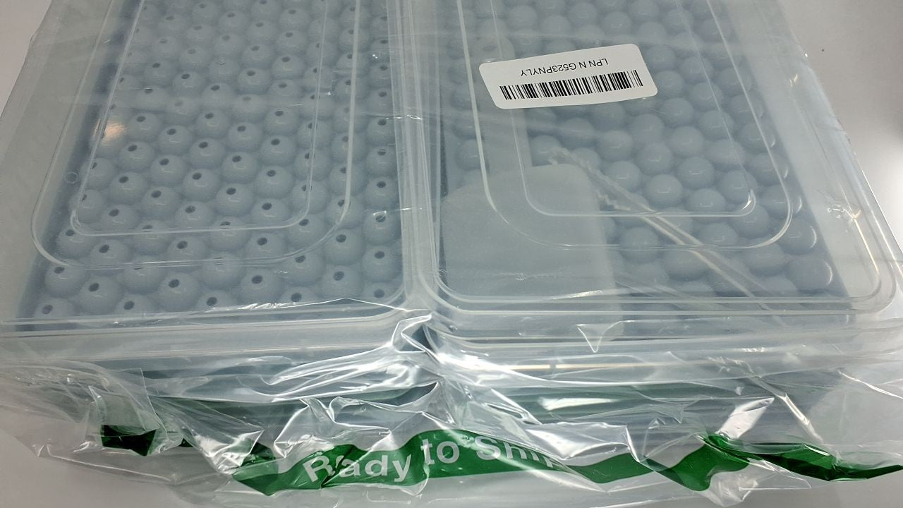 Blue Ice Cube Tray Set, 2 Trays, 832 Ice Balls, Easy-Release