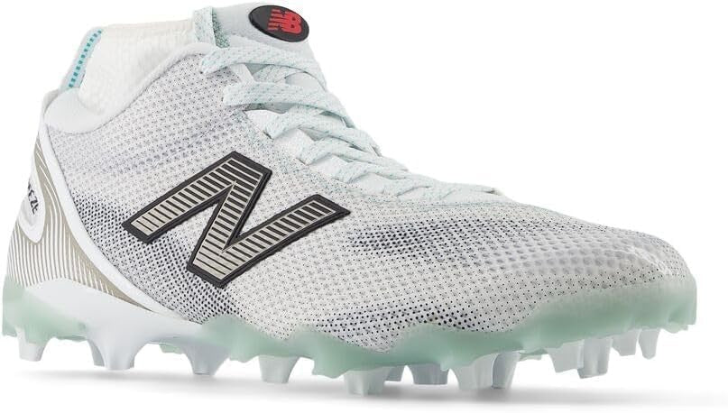 New Balance Men's FreezeLX V5 Lacrosse Shoe, White/Black, 10 W
